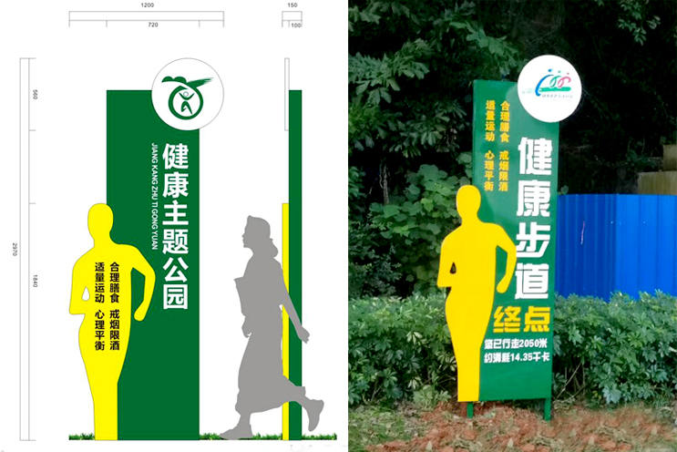 健康步道起點終點導(dǎo)視牌