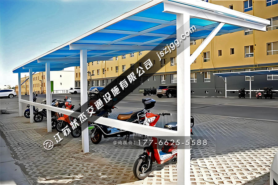 小區(qū)電瓶車(chē)充電棚圖片