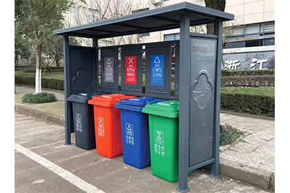 室外復古垃圾棚效果圖