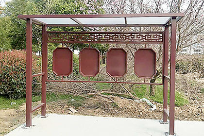 農(nóng)村簡(jiǎn)易仿古垃圾收集亭效果圖