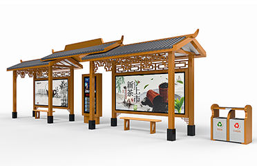 仿古公交站臺(tái)亭價(jià)格效果圖