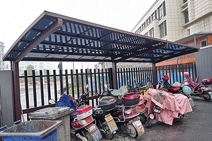 河北滄州小區(qū)電動(dòng)車(chē)棚案例